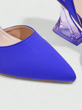 Women's Pointed Toe Hollowed-Out Crystal High Heel Pumps